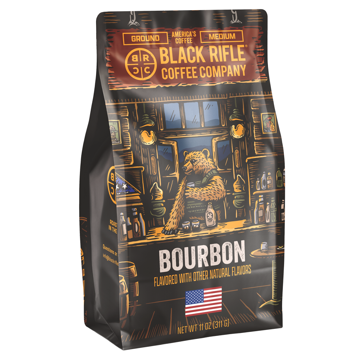 Bourbon Coffee, Ground, 11Oz